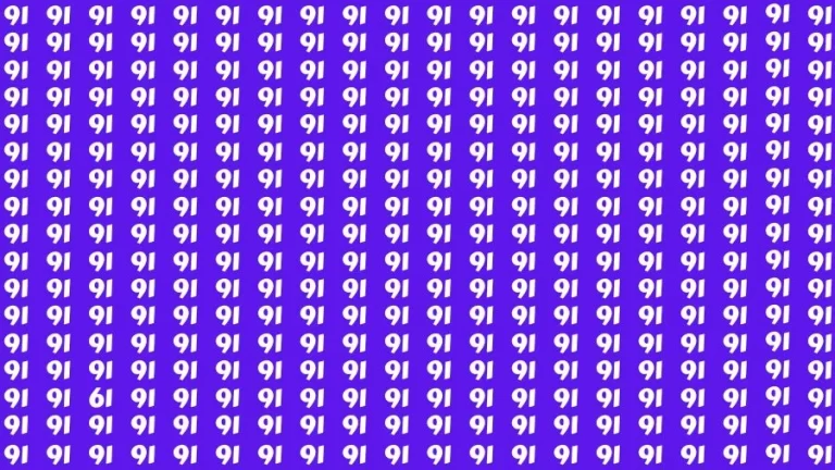 Optical Illusion Visual Test: If you have Eagle Eyes Find the Number 61 among 91 in 14 Secs