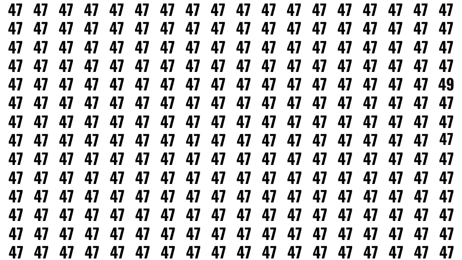 Test Visual Acuity: If you have Hawk Eyes Find the Number 49 in 15 Secs