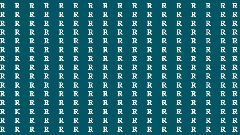 Observation Find it Out: If you have Eagle Eyes Find K among R in 12 Secs