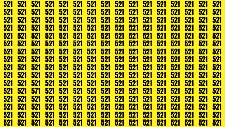 Optical Illusion Visual Test: If you have Sharp Eyes Find the Number 571 in 16 Secs