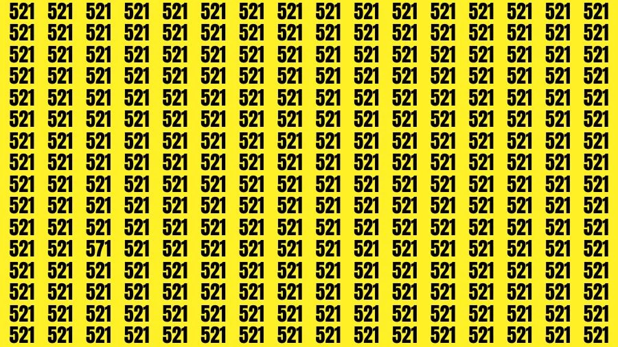 Optical Illusion Visual Test: If you have Sharp Eyes Find the Number 571 in 16 Secs