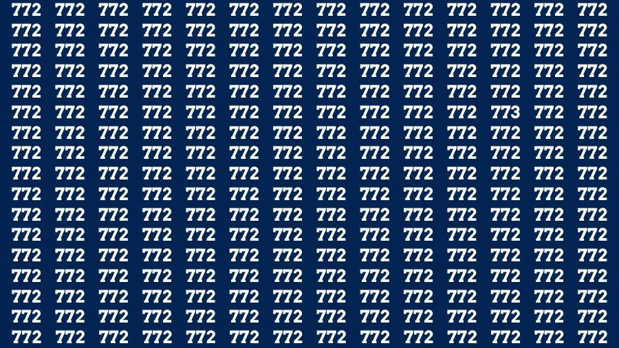 Optical Illusion Visual Test: If you have Sharp Eyes Find the Number 773 in 16 Secs