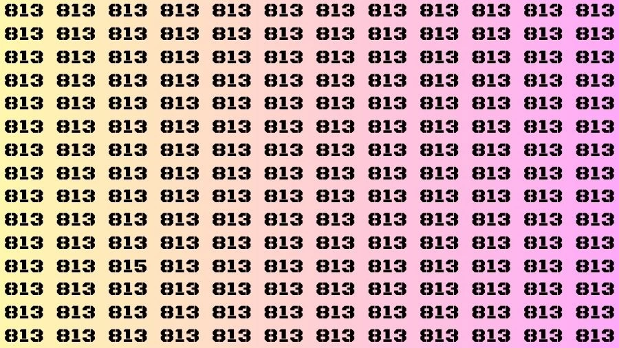 Optical Illusion Brain Challenge: If you have Hawk Eyes Find the Number 815 among 813 in 12 Secs