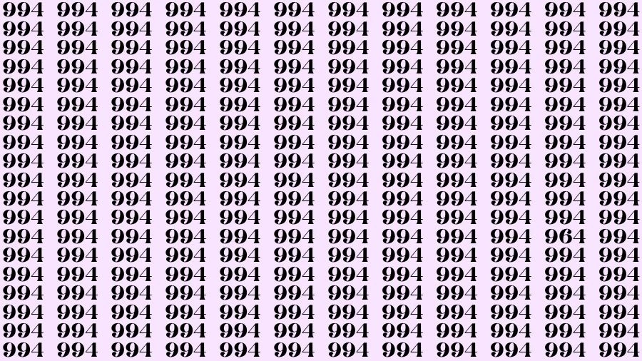 Optical Illusion Eye Test: If you have Sharp Eyes Find the number 964 in 10 Secs