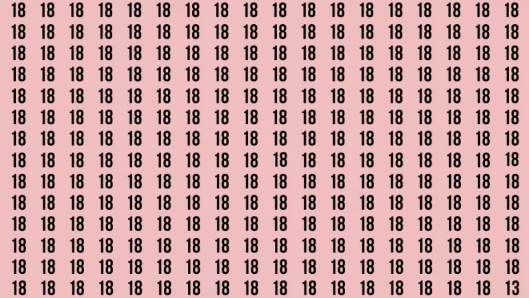 Observation Visual Test: If you have 50/50 Vision Find the Number 13 in 15 Secs