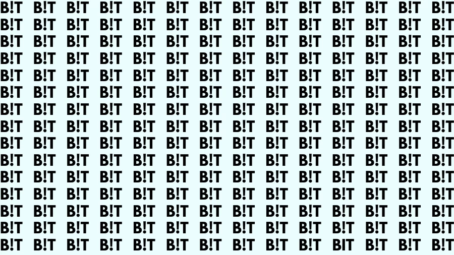 Visual Test: If you have Eagle Eyes Find the word Bit in 15 Secs