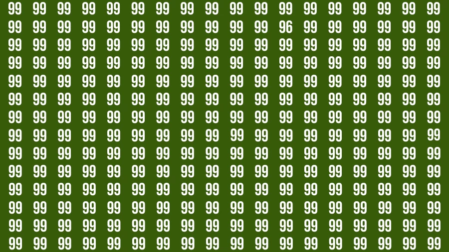 Observation Brain Challenge: If you have Hawk Eyes Find the Number 96 among 99 in 15 Secs