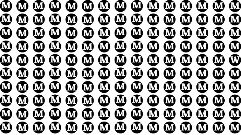 Observation Visual Test: If you have 50/50 Vision Find the Letter W among M in 15 Secs