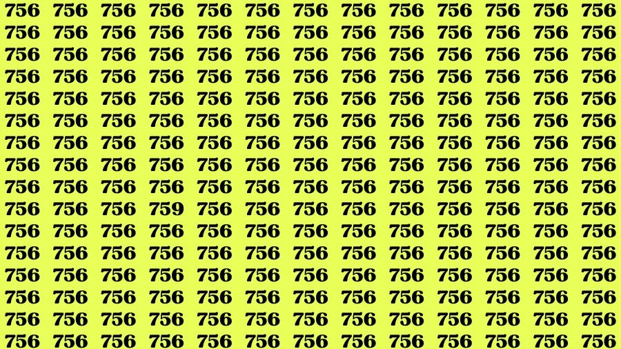 Optical Illusion Brain Challenge: If you have Hawk Eyes Find the Number 759 among 756 in 12 Secs