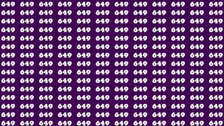 Optical Illusion Visual Test: If you have Sharp Eyes Find the Number 646 in 16 Secs