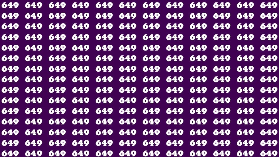 Optical Illusion Visual Test: If you have Sharp Eyes Find the Number 646 in 16 Secs