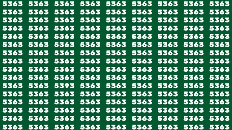 Optical Illusion Eye Test: If you have Eagle Eyes Find the number 5393 in 18 Secs