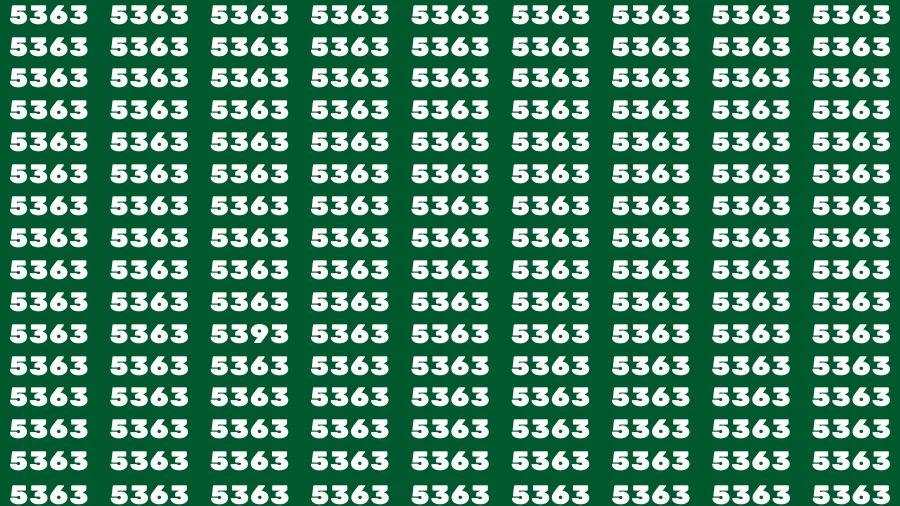 Optical Illusion Eye Test: If you have Eagle Eyes Find the number 5393 in 18 Secs