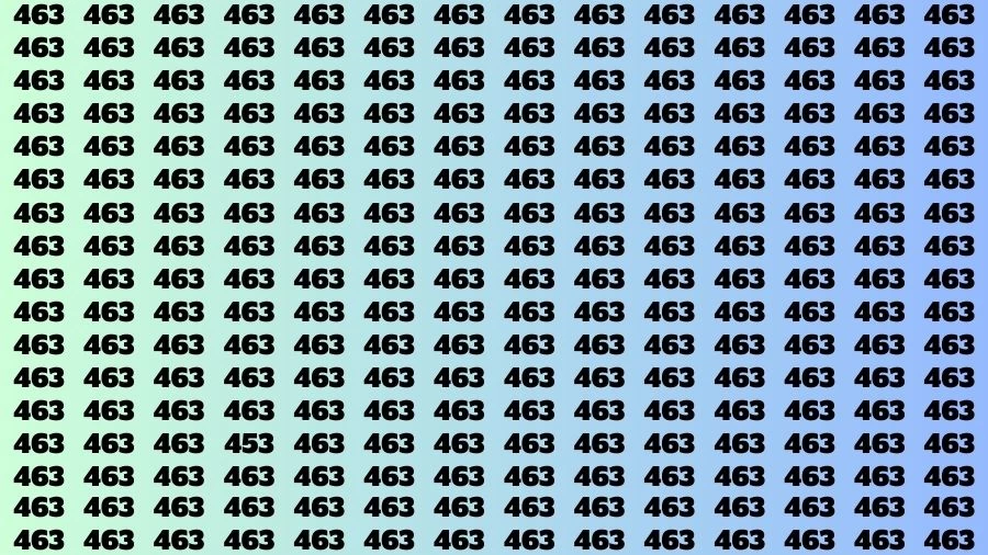 Optical Illusion Eye Test: If you have Eagle Eyes Find the Number 453 in 18 Secs