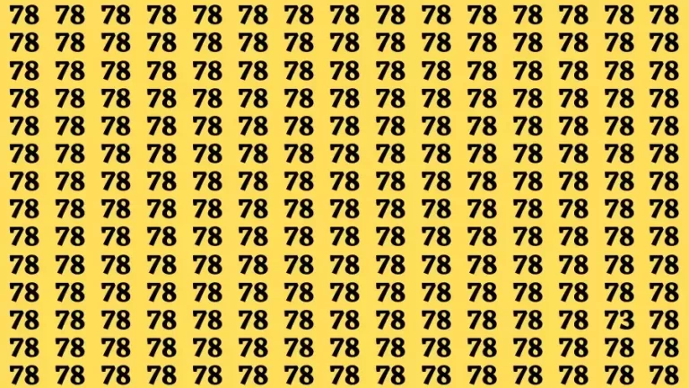 Observation Brain Challenge: If you have Hawk Eyes Find the Number 73 among 78 in 10 Secs