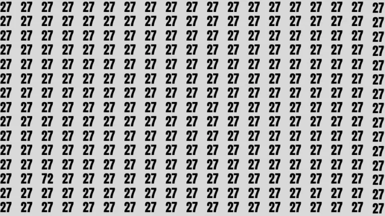 Optical Illusion Visual Test: If you have Sharp Eyes Find the Number 72 in 16 Secs