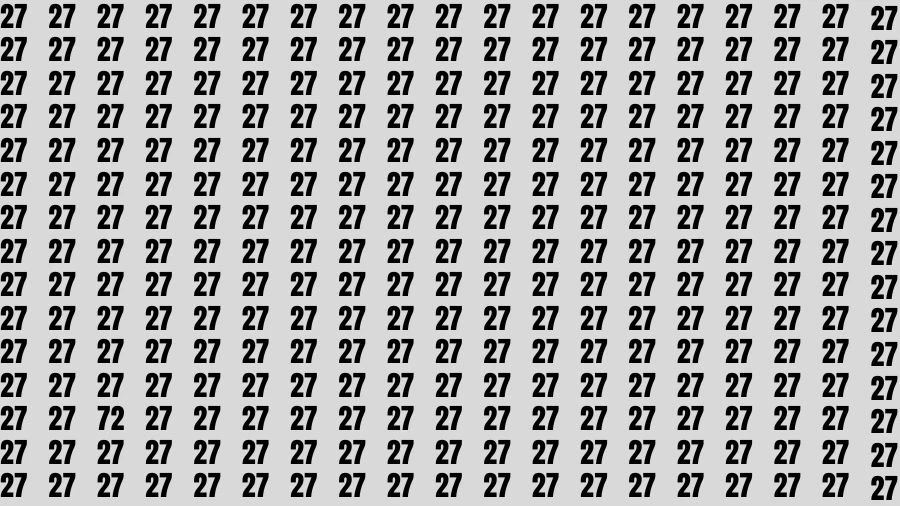 Optical Illusion Visual Test: If you have Sharp Eyes Find the Number 72 in 16 Secs