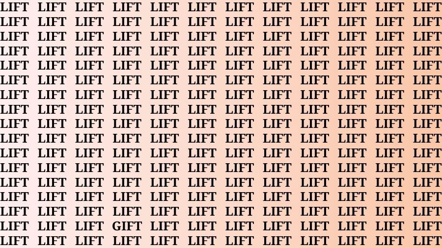 Observation Visual Test: If you have Eagle Eyes Find the Word Gift in 14 Secs