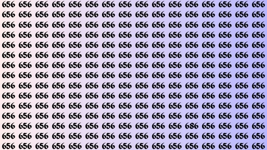 Brain Test: If you have Eagle Eyes Find the Number 686 among 656 in 15 Secs