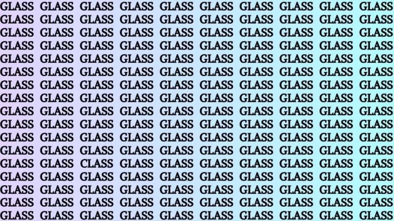 Visual Test: If you have Eagle Eyes Find the Word Class in 15 Secs