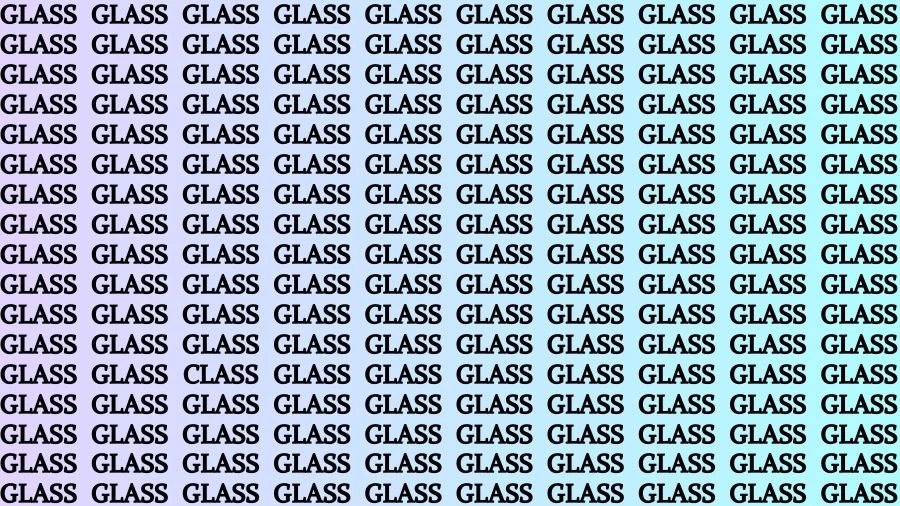 Visual Test: If you have Eagle Eyes Find the Word Class in 15 Secs