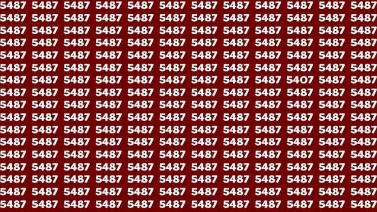 Observation Find it Out: If you have Sharp Eyes Find the number 5407 among 5487 in 20 Secs