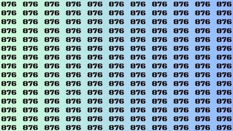 Optical Illusion Brain Test: If you have Sharp Eyes Find the number 376 in 20 Secs