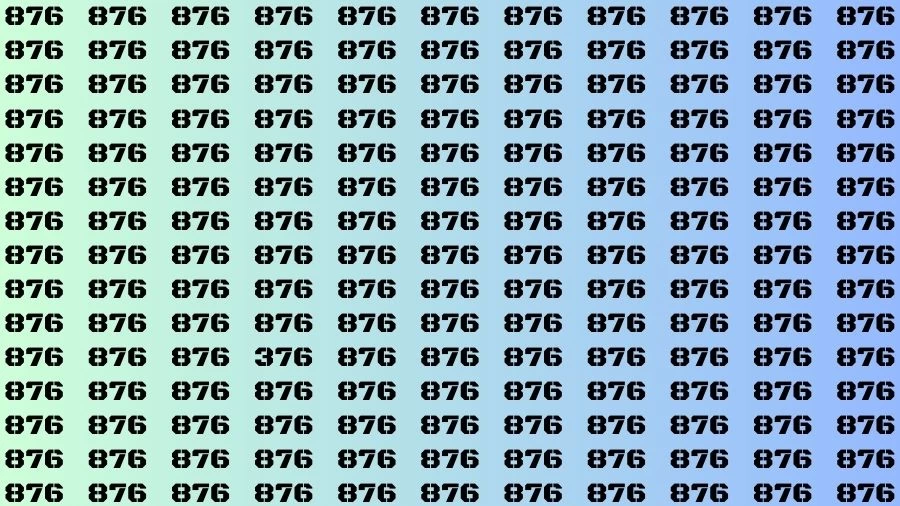 Optical Illusion Brain Test: If you have Sharp Eyes Find the number 376 in 20 Secs