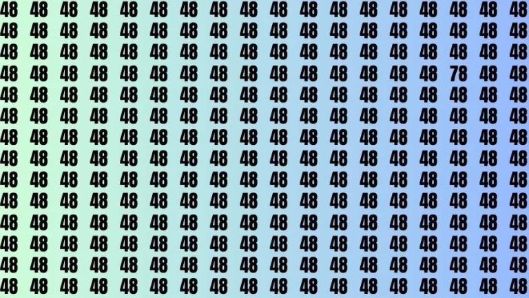 Brain Test: If you have Eagle Eyes Find the Number 78 in 15 Secs