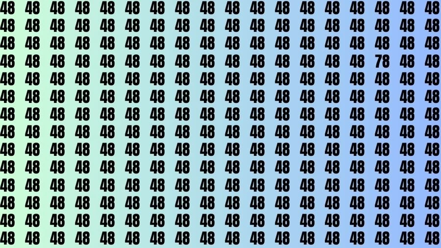 Brain Test: If you have Eagle Eyes Find the Number 78 in 15 Secs