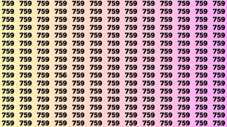 Optical Illusion Brain Challenge: If you have 50/50 Vision Find the number 756 in 15 Secs