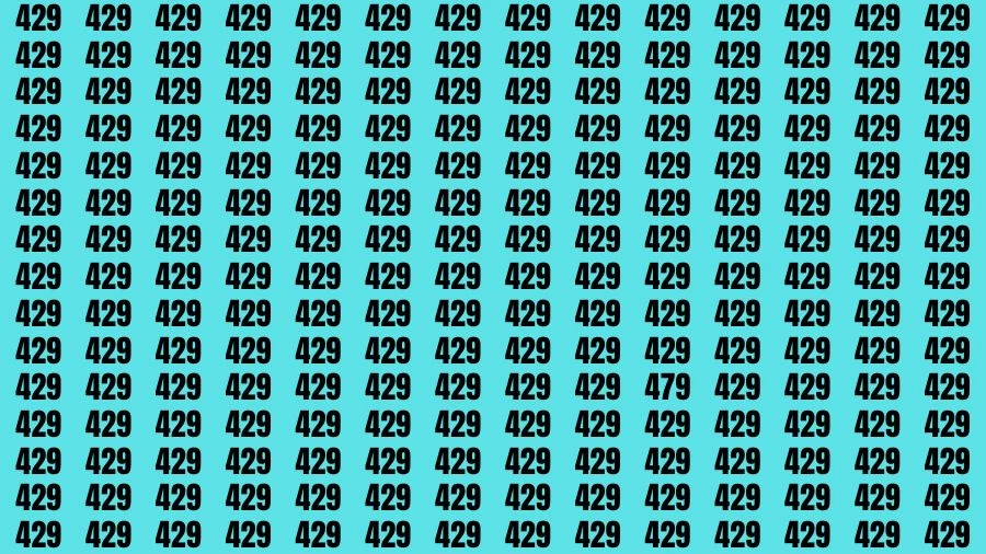 Optical Illusion Brain Test: If you have Eagle Eyes Find the number 479 in 15 Secs