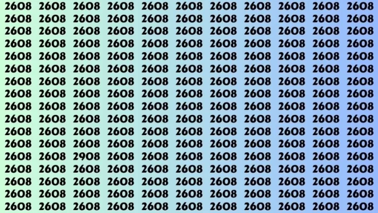 Optical Illusion Brain Test: If you have Eagle Eyes Find the number 2908 in 15 Secs