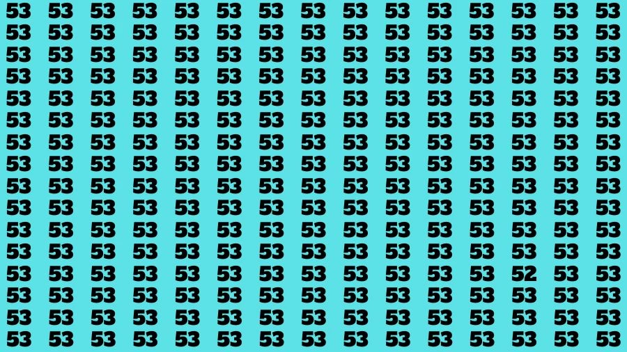 Optical Illusion Brain Test: If you have Eagle Eyes Find the number 52 in 15 Secs