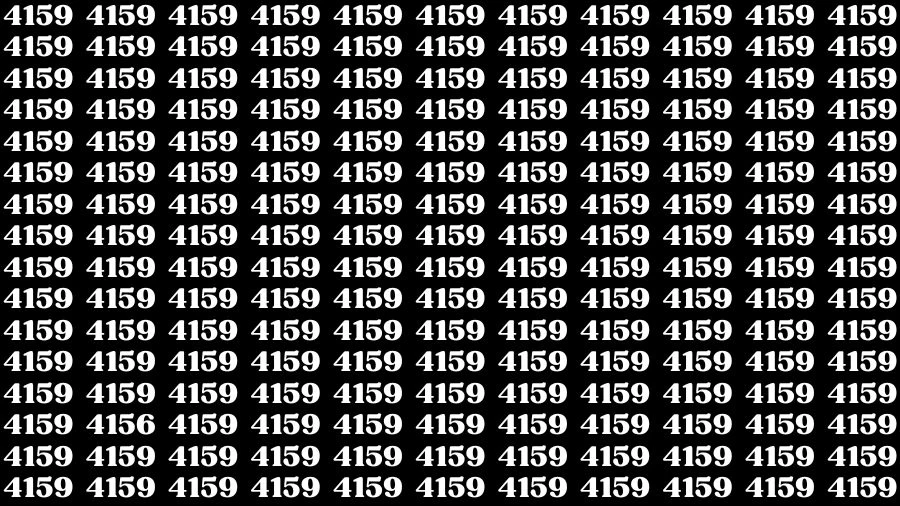 Visual Test: If you have Eagle Eyes Find the number 4156 among 4159 in 16 Secs