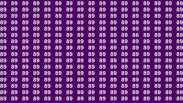 Observation Find it Out: If you have Sharp Eyes Find the number 86 among 89 in 20 Secs