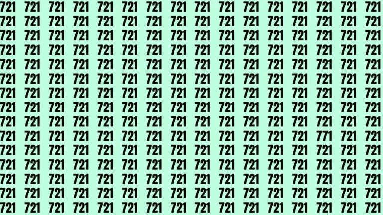 Optical Illusion Brain Challenge: If you have Sharp Eyes Find the Number 771 among 721 in 15 Secs