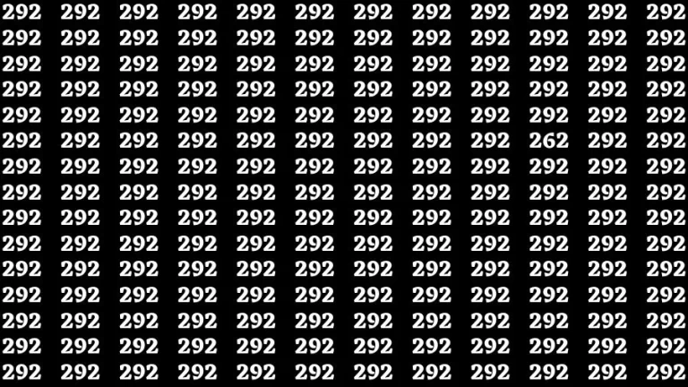 Optical Illusion Brain Challenge: If you have Hawk Eyes Find the Number 262 in 15 Secs