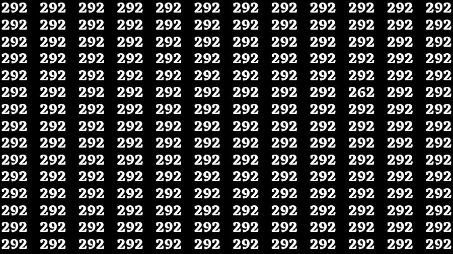 Optical Illusion Brain Challenge: If you have Hawk Eyes Find the Number 262 in 15 Secs