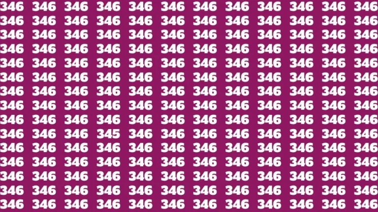 Optical Illusion Brain Test: If you have Sharp Eyes Find the Number 345 in 20 Secs