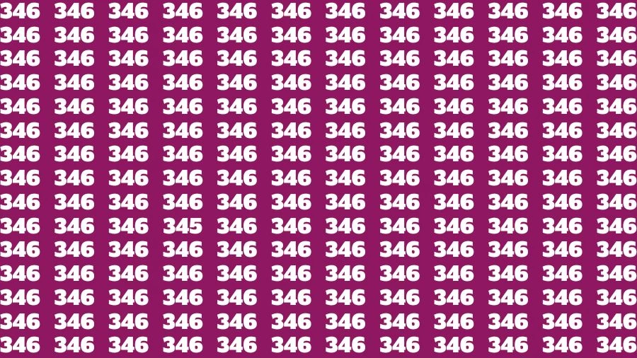 Optical Illusion Brain Test: If you have Sharp Eyes Find the Number 345 in 20 Secs