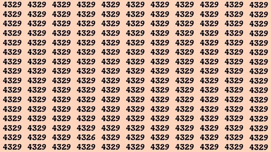 Optical Illusion Brain Challenge: If you have 50/50 Vision Find the number 4326 in 18 Secs