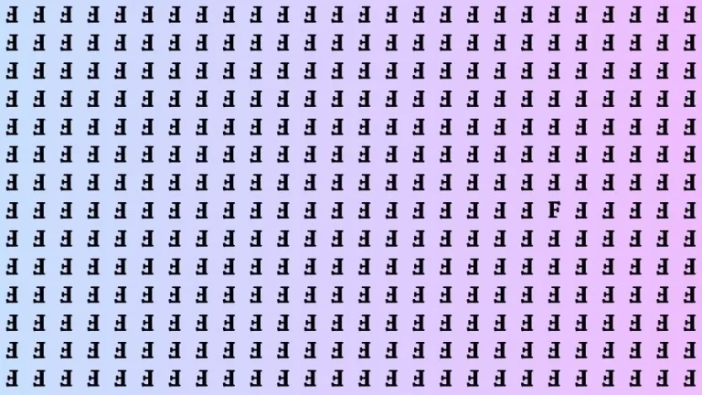 Observation Visual Test: If you have 50/50 Vision Find the Letter F in 18 Secs