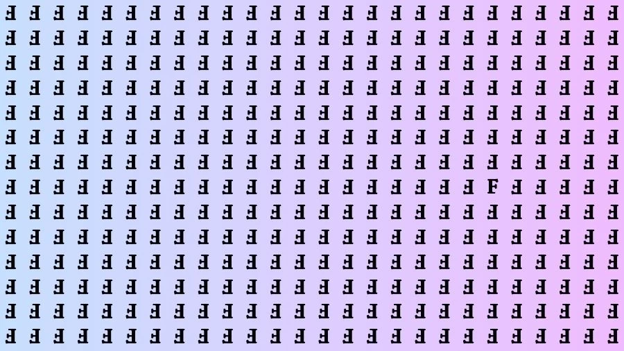 Observation Visual Test: If you have 50/50 Vision Find the Letter F in 18 Secs