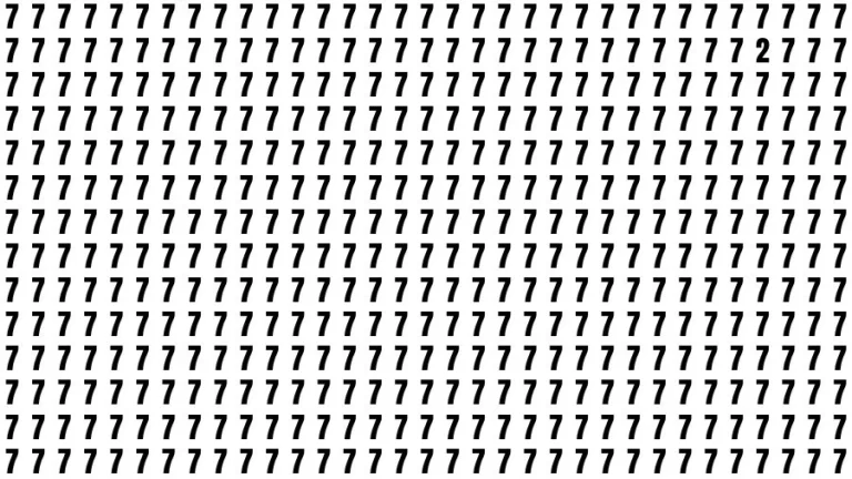 Observation Brain Challenge: If you have Hawk Eyes Find the Number 2 among 7 in 16 Secs