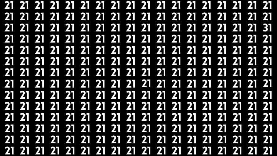 Observation Brain Challenge: If you have Eagle Eyes Find the number 31 in 12 Secs