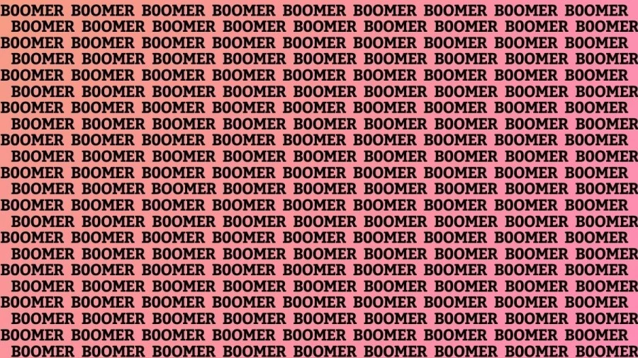 Observation Find it Out: If you have Eagle Eyes Find the Word Boomer in 18 Secs