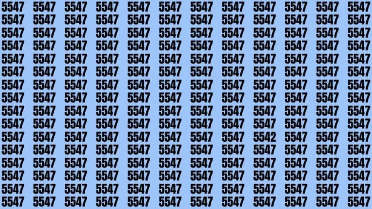 Optical Illusion Brain Test: If you have Sharp Eyes Find the Number 5542 in 20 Secs