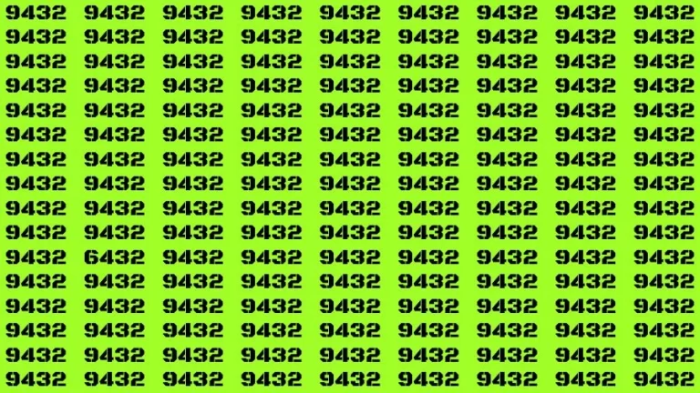 Optical Illusion Eye Test: If you have Hawk Eyes Find the Number 6432 in 13 Secs