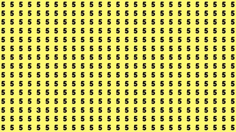 Optical Illusion Brain Test: If you have Sharp Eyes Find the number 3 in 15 Sec